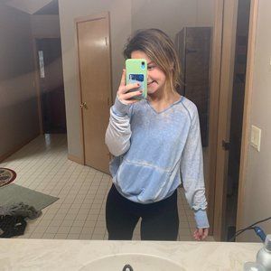 Long Sleeve Loose Distressed Top